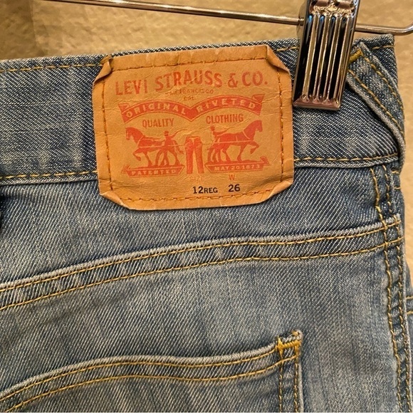 LEVI’S Boys Light Blue Cargo Jean Shorts Size 12 Reg - Picture 6 of 8